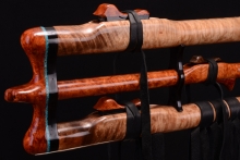 Myrtle Burl Native American Flute, Minor, Low E-4, #G6Ea